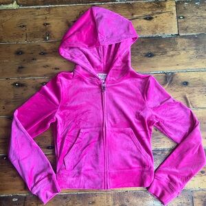 Juicy Couture Bright Pink Zip-Up Hoodie